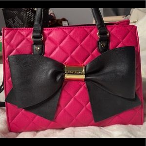 Fushia Betsey Johnson Satchel